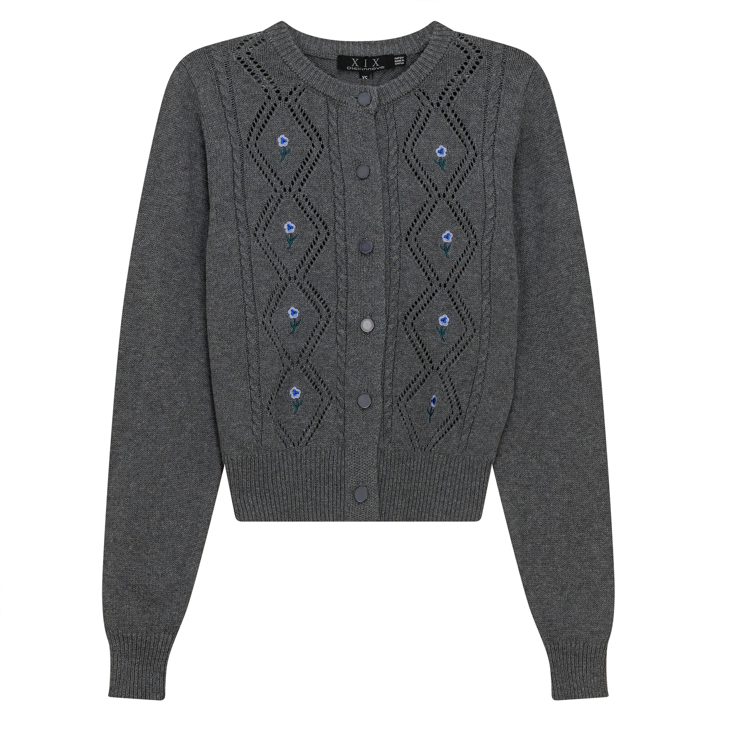 Crochet Knit Cardigan With Floral Embroidery - Concordia Style Boutique