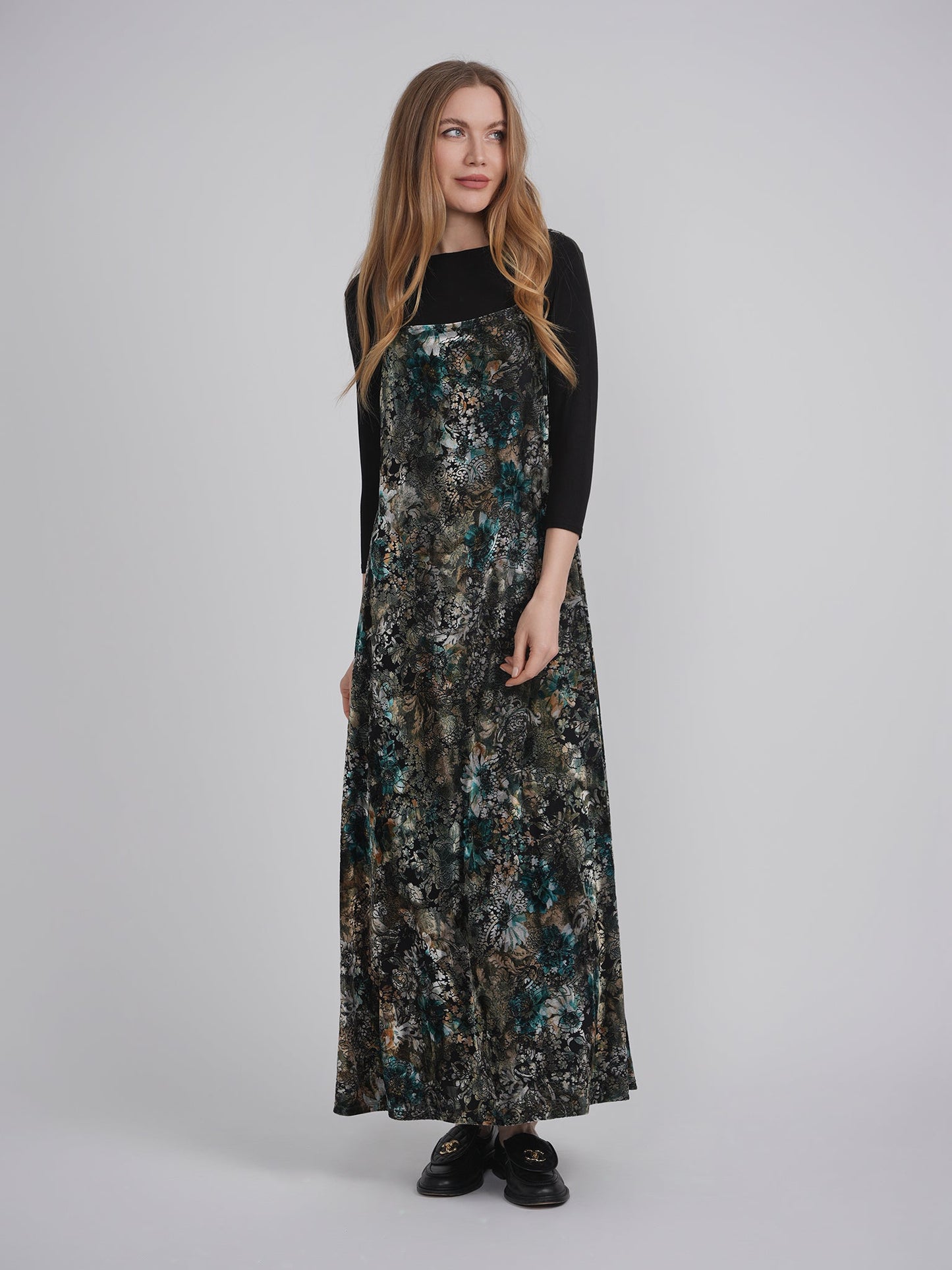 Flocked Velour Maxi Jumper - Concordia Style Boutique