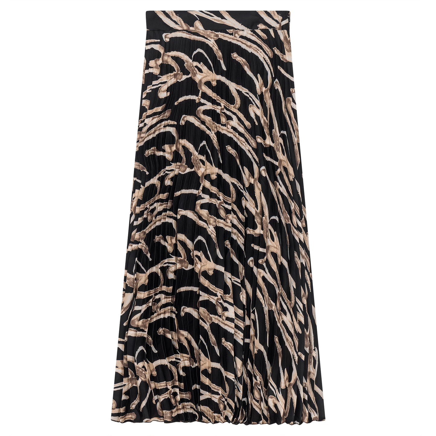 Printed Satin Accordian Pleated Midi Skirt - Concordia Style Boutique