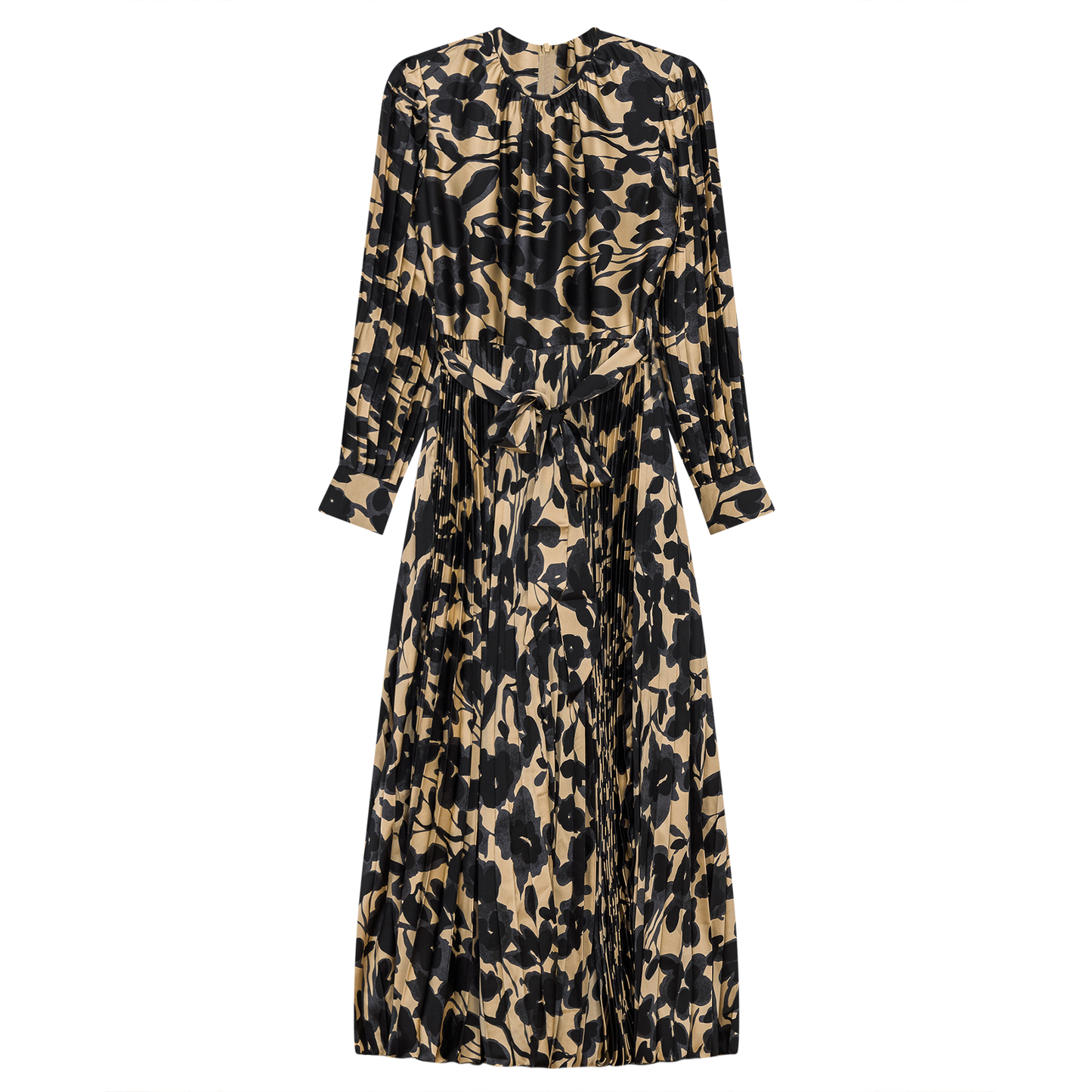Satin Mosaic Pleated Midi Dress - Concordia Style Boutique