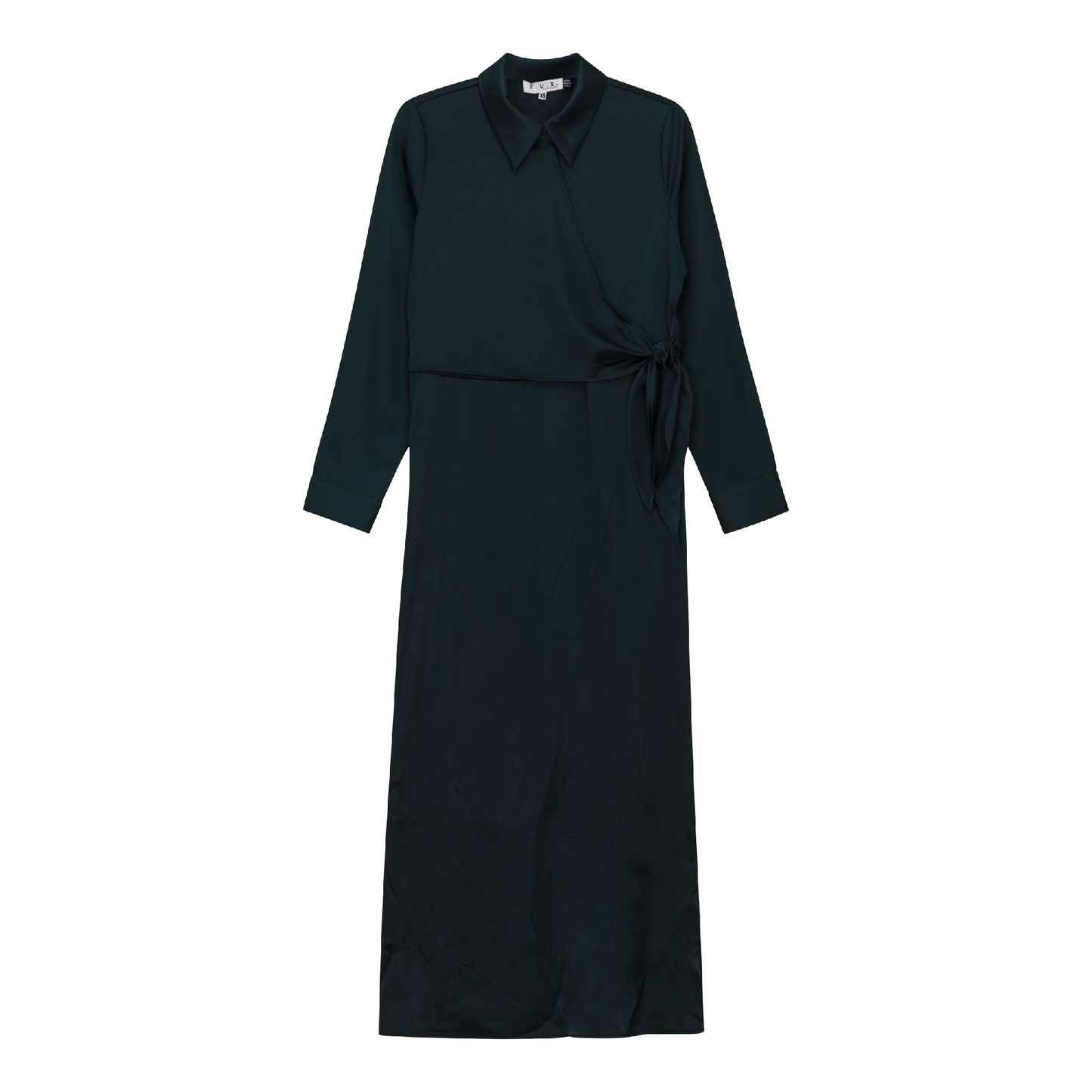 Satin Wrap Shirt Dress - Concordia Style Boutique