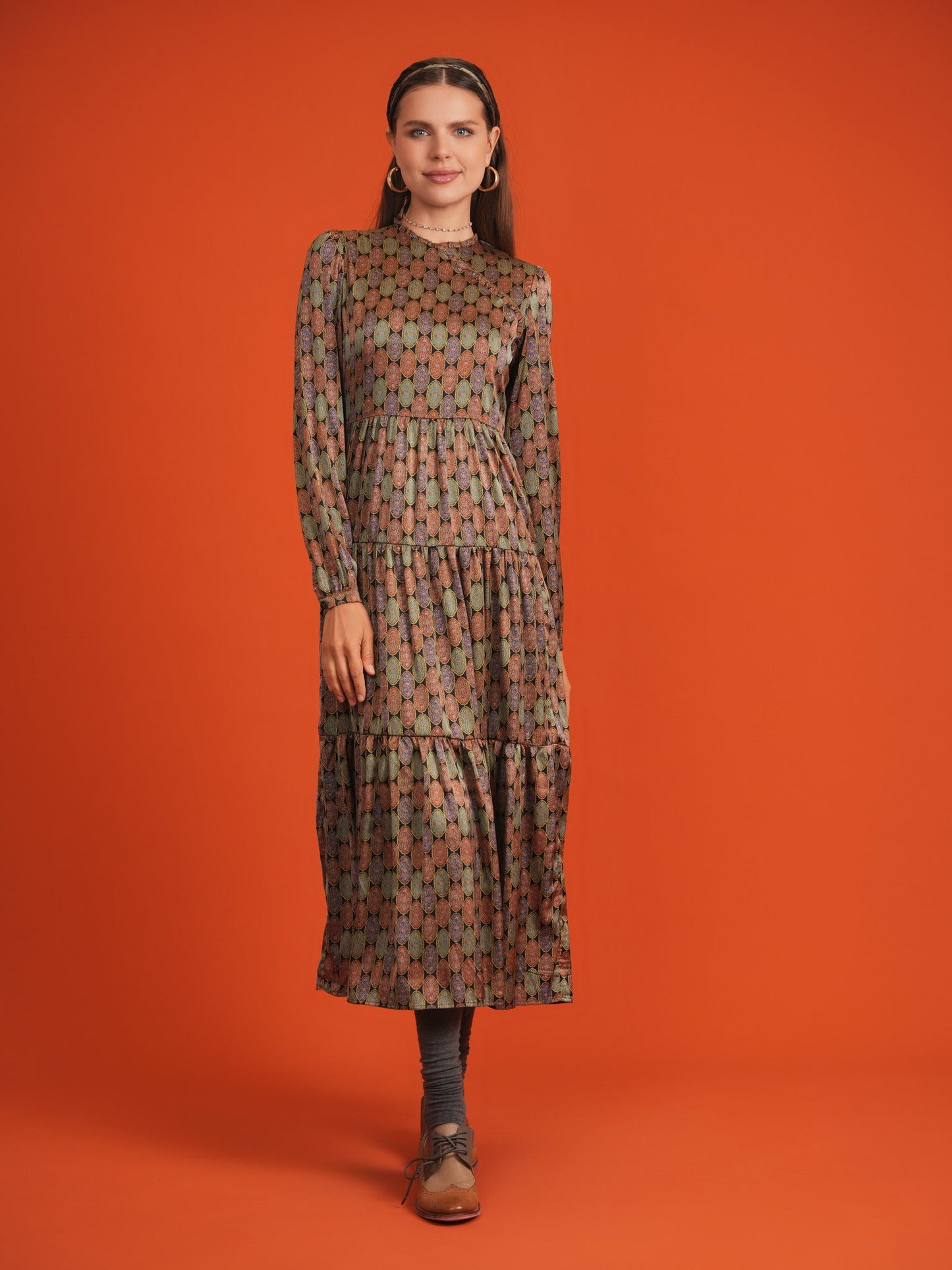 Printed Satin Wrap Dress - Concordia Style Boutique