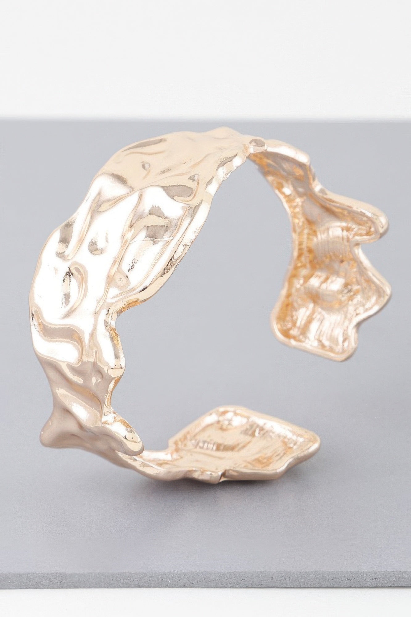 Abstract Ripple Open Cuff Bracelet - Concordia Style Boutique