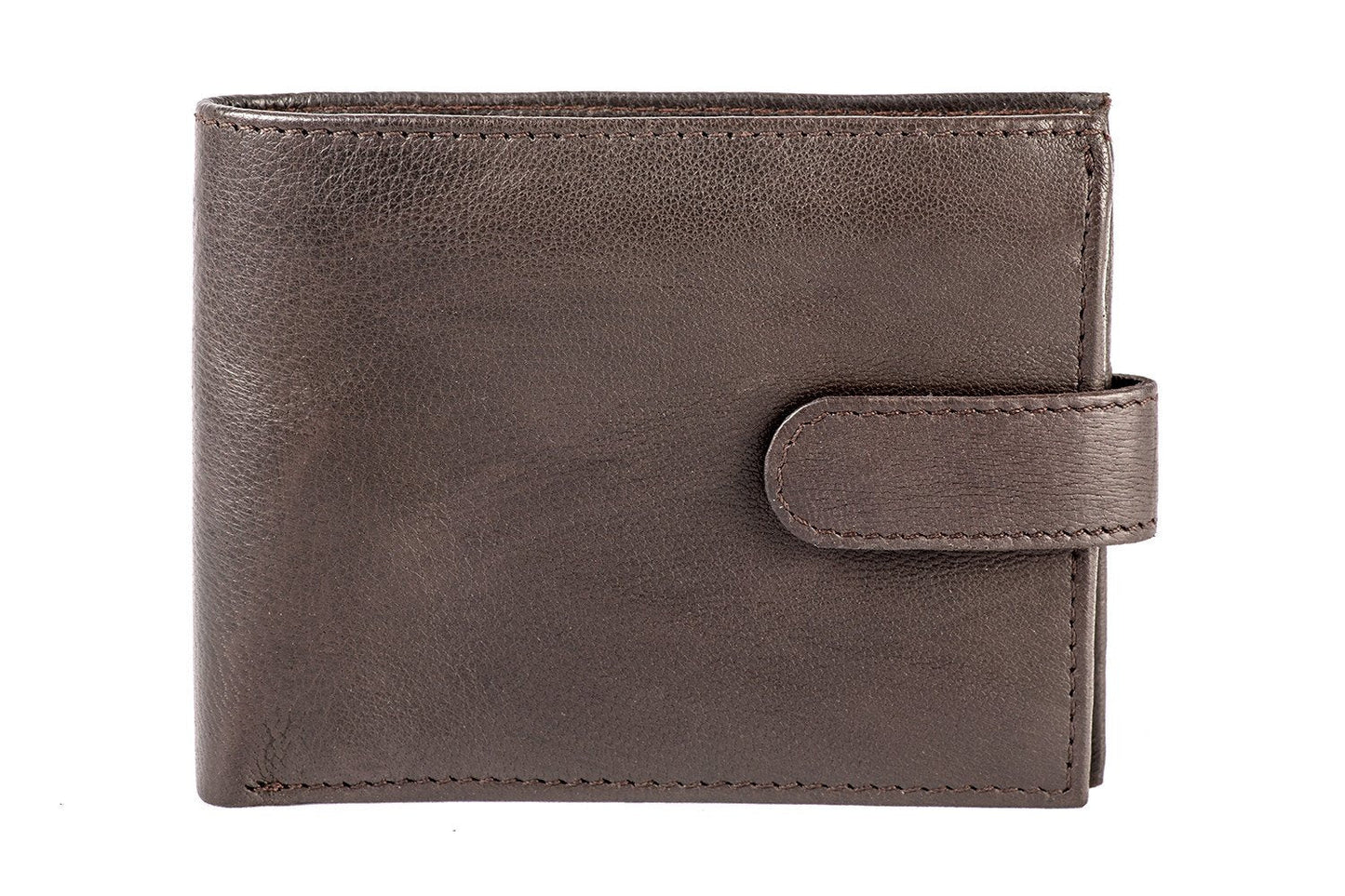 Sakkas Bifold Press Stud Mens Leather Wallet With Gift Bag - Concordia Style Boutique