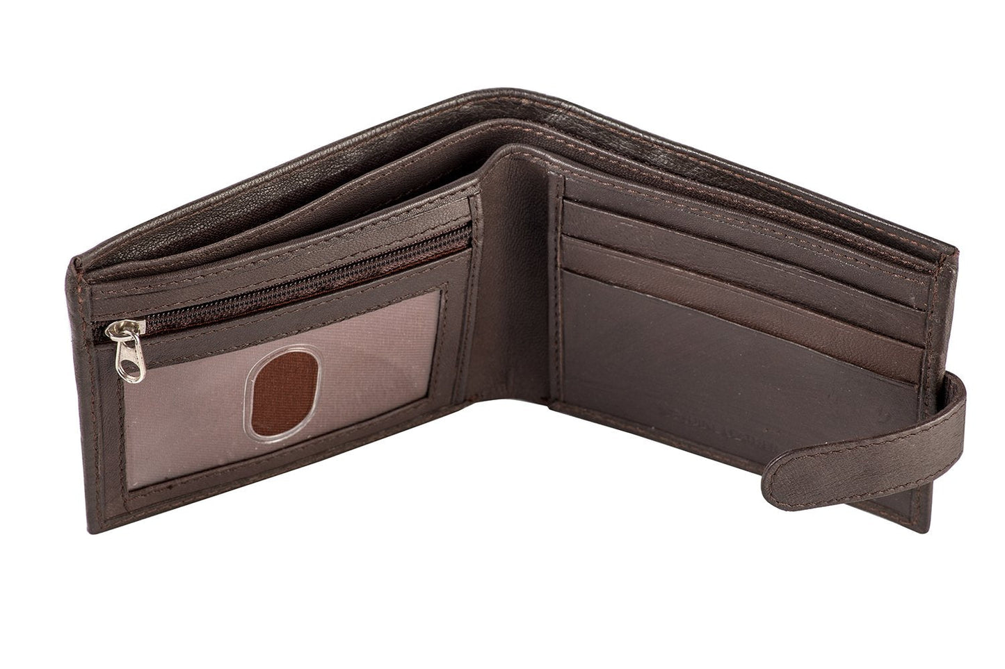 Sakkas Bifold Press Stud Mens Leather Wallet With Gift Bag - Concordia Style Boutique