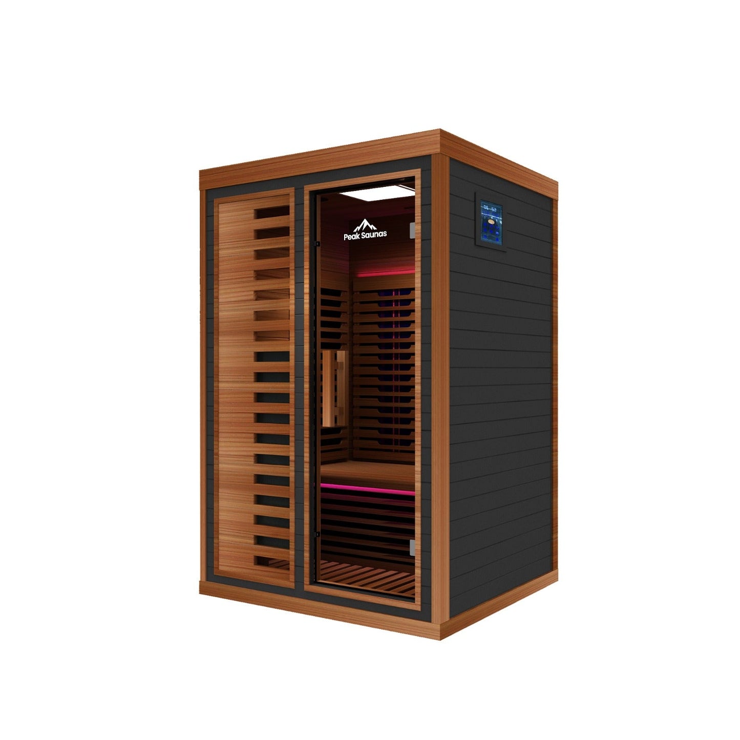 Peak Saunas Fuji 2-Person Full Spectrum Infrared Sauna with XL Medical-Grade Red Light Therapy & Smart WiFi App Control - Concordia Style Boutique