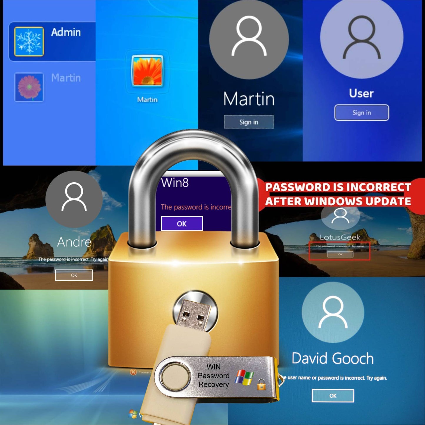 Windows/Linux Password Reset Cracker Bootable Live USB