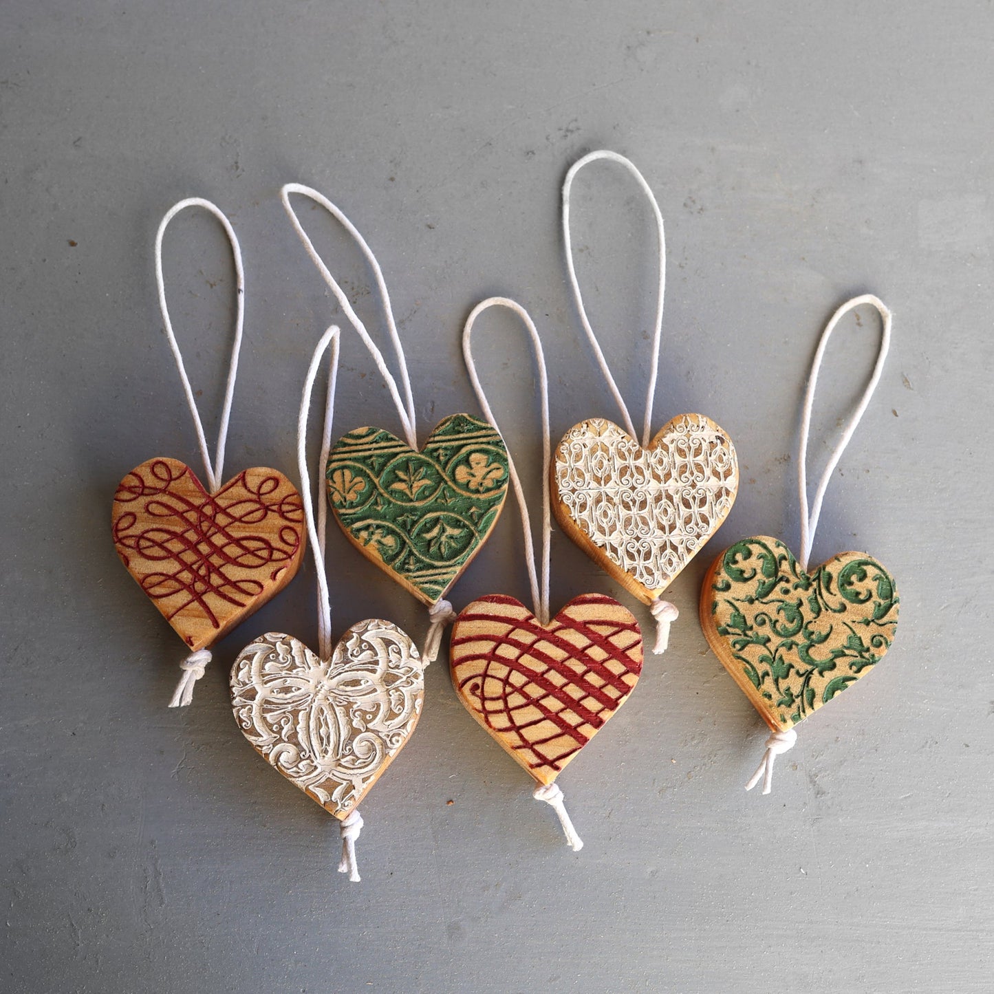 Engraved Heart Ornaments