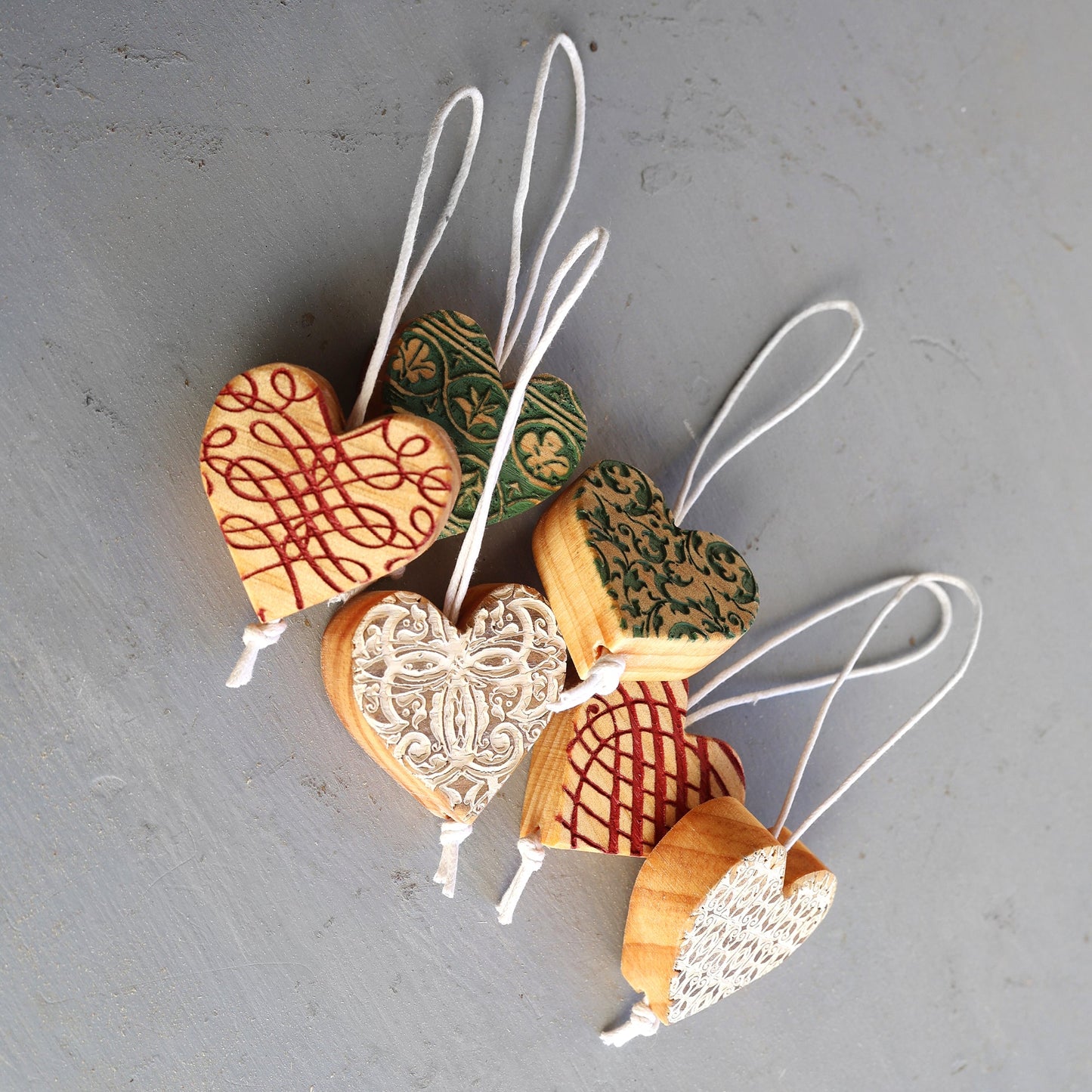 Engraved Heart Ornaments