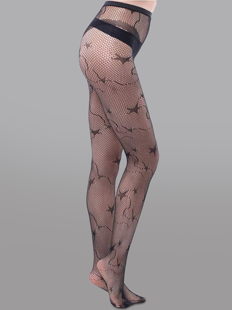 Star-Decorated Mesh Tights - Concordia Style Boutique