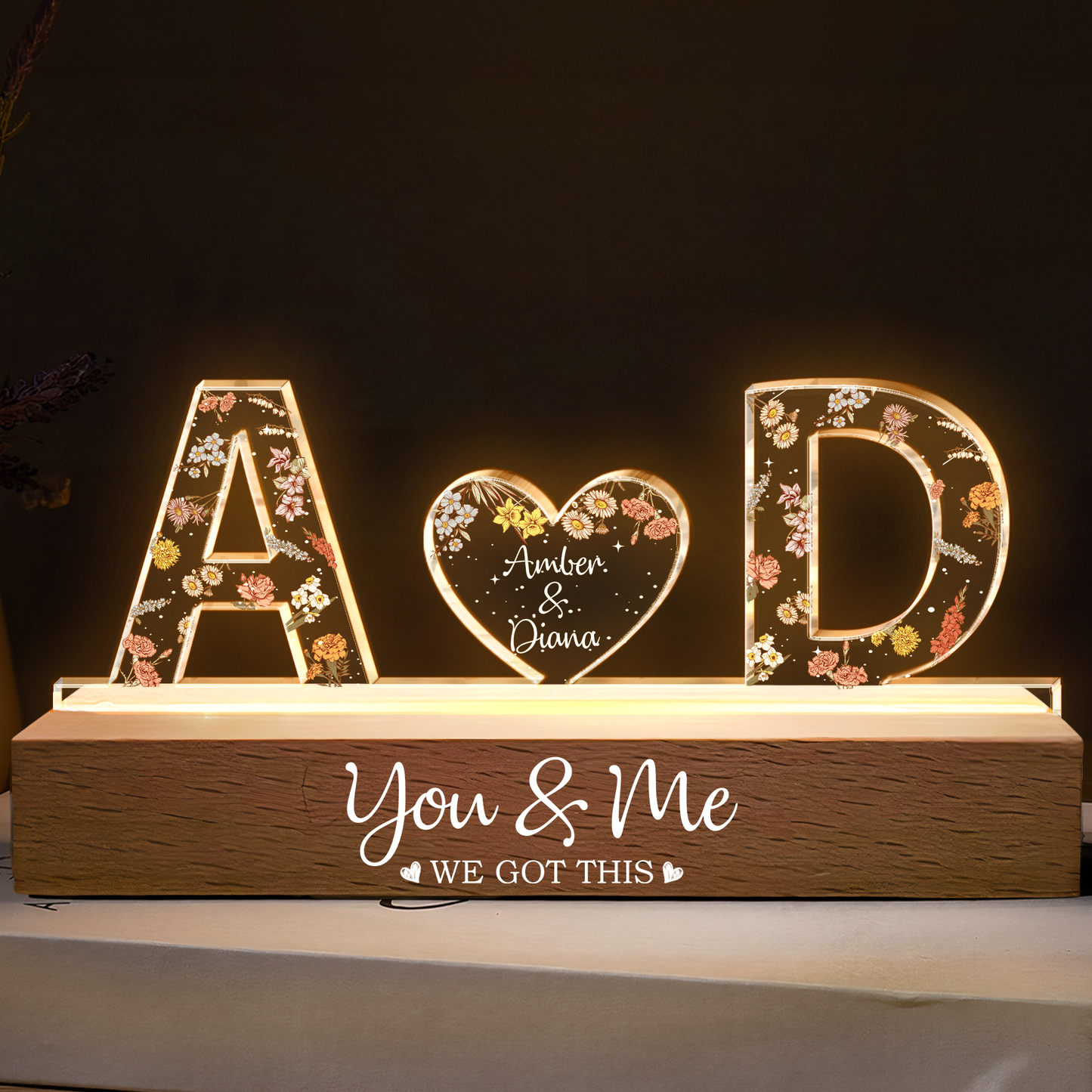 Personalized LED Night Light - "You & Me We Got This" - Personalized Gift - Premium LED Night Light from Concordia Style Boutique - Just $33.12! Shop now at Concordia Style Boutique