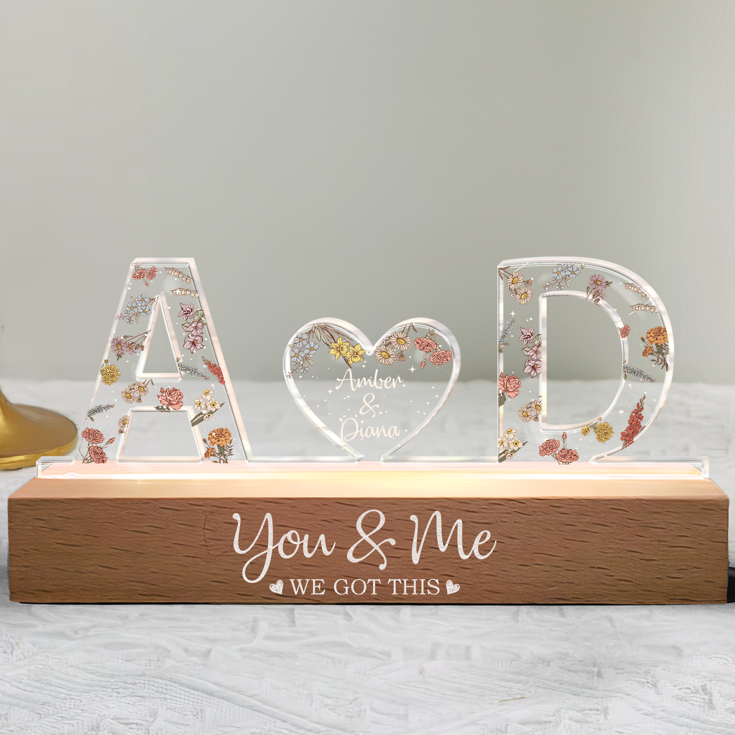 Personalized LED Night Light - "You & Me We Got This" - Personalized Gift - Premium LED Night Light from Concordia Style Boutique - Just $33.12! Shop now at Concordia Style Boutique