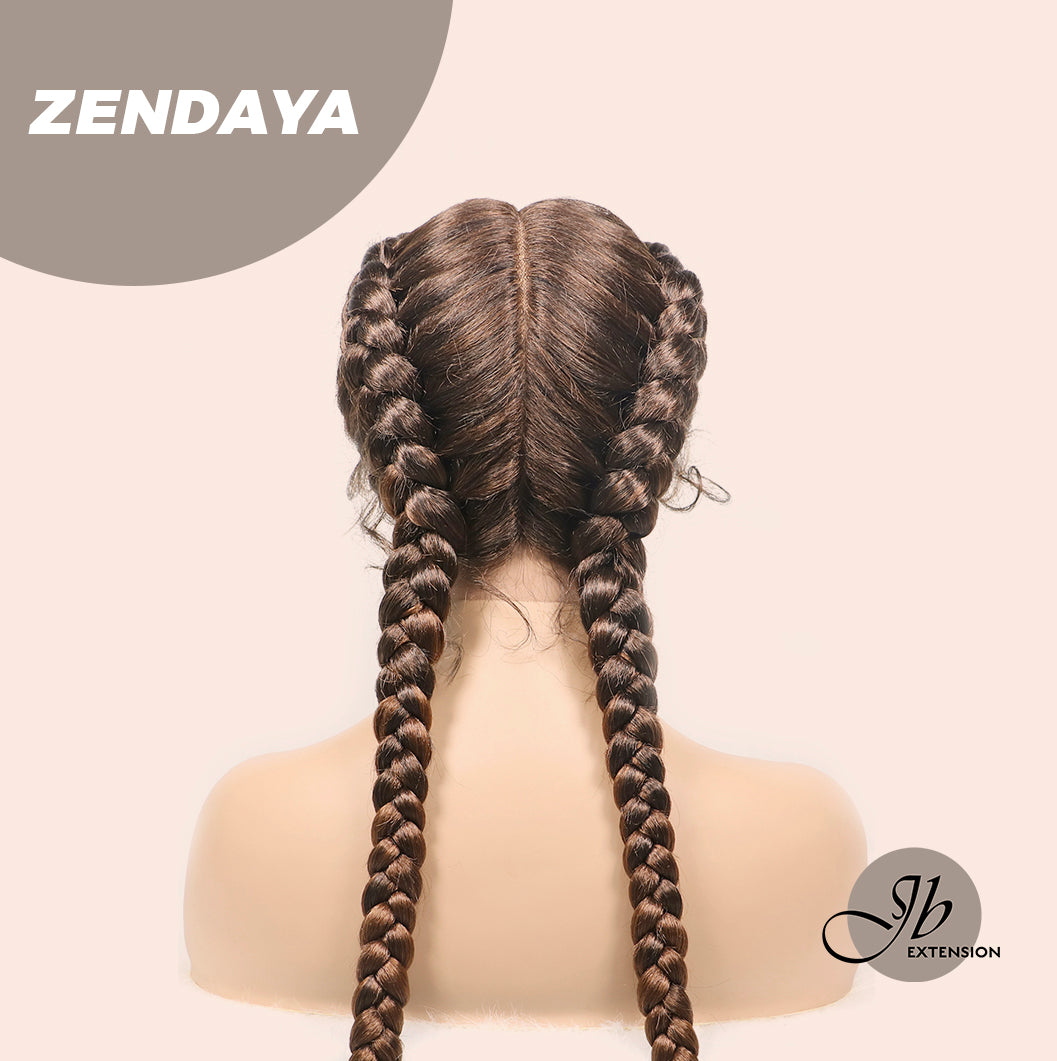 Get this look with JBextension 40" Lace Front Box Braided Wigs with Baby Hair - Zendaya