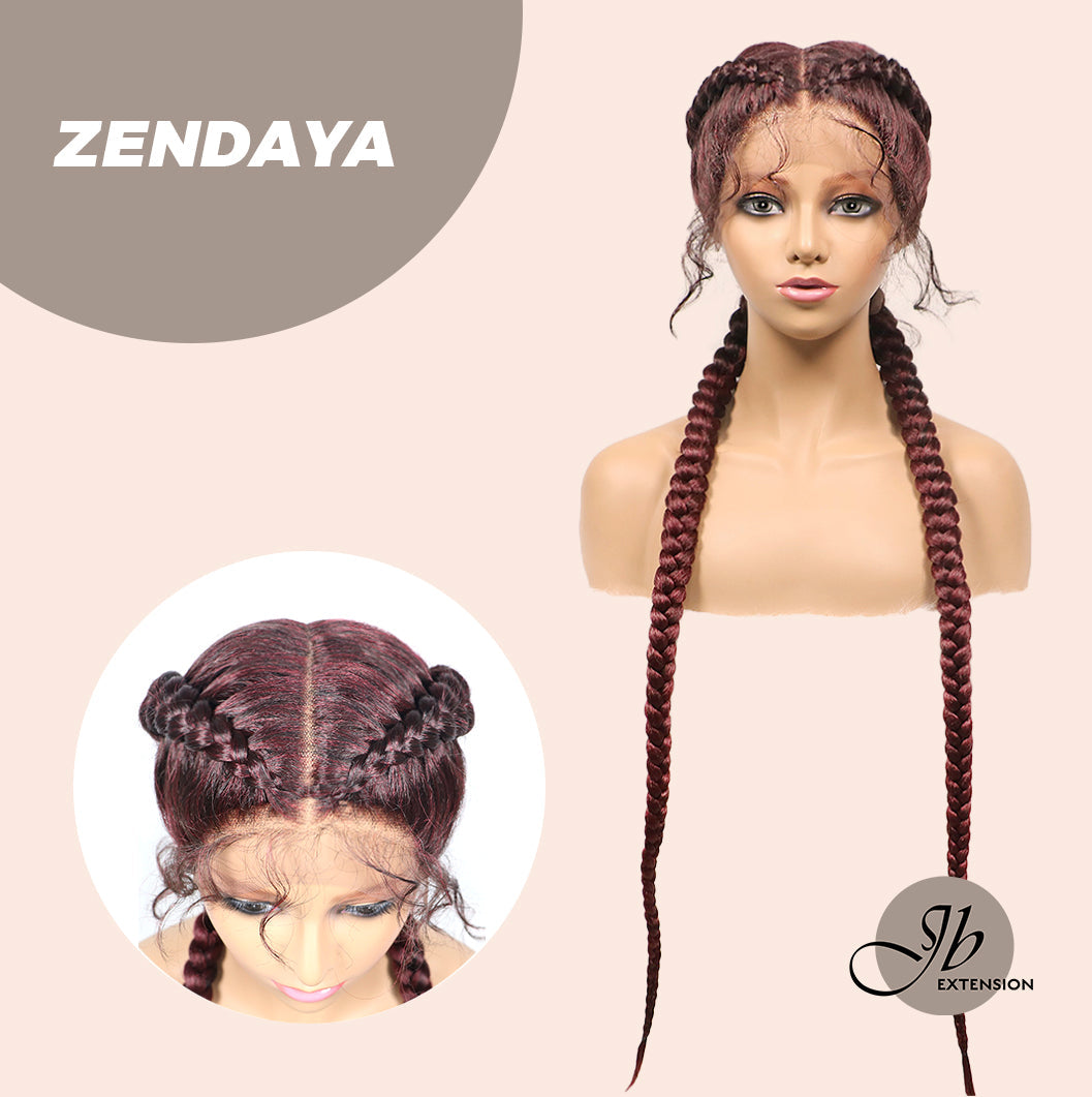 Get this look with JBextension 40" Lace Front Box Braided Wigs with Baby Hair - Zendaya