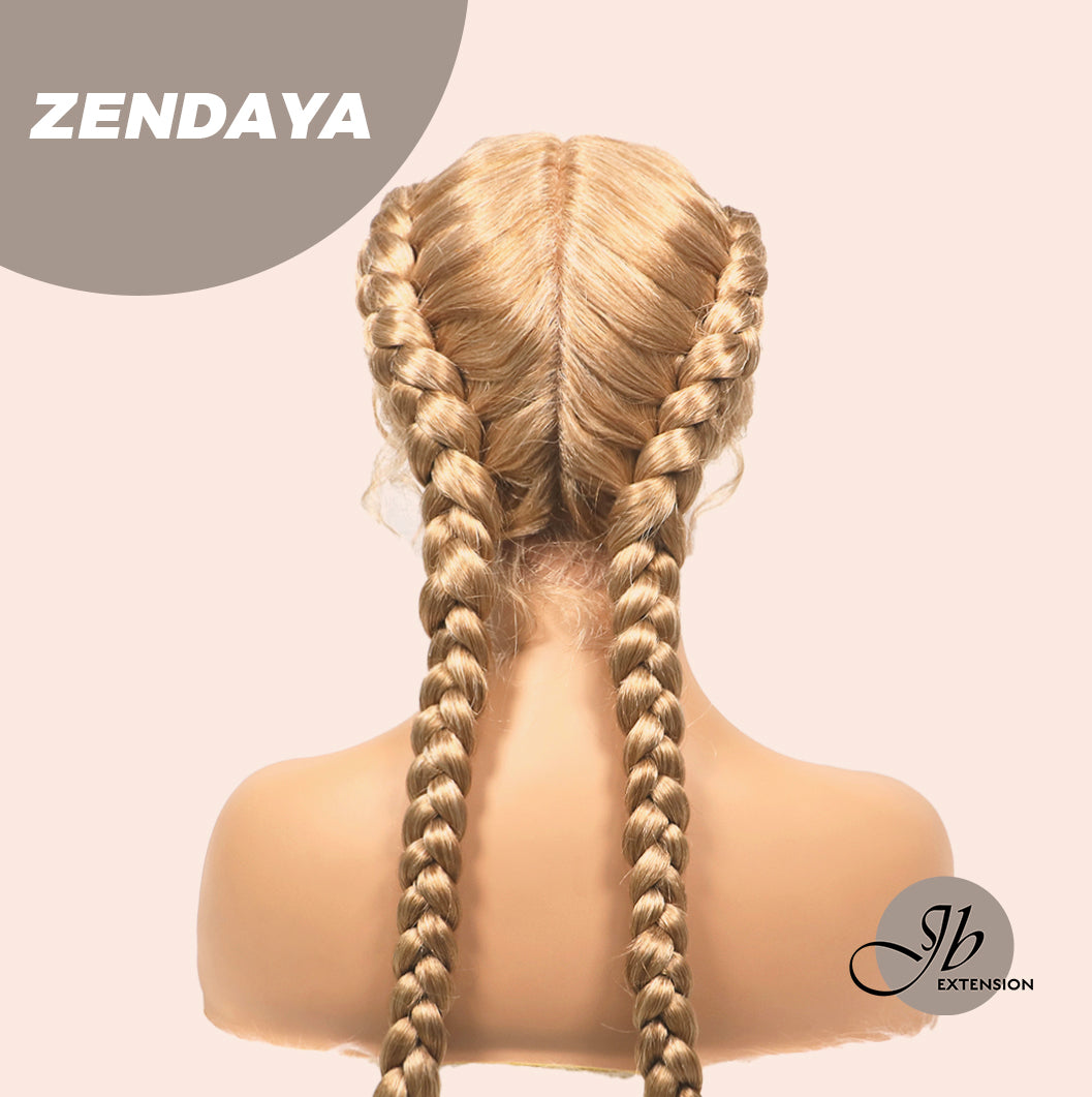 Get this look with JBextension 40" Lace Front Box Braided Wigs with Baby Hair - Zendaya