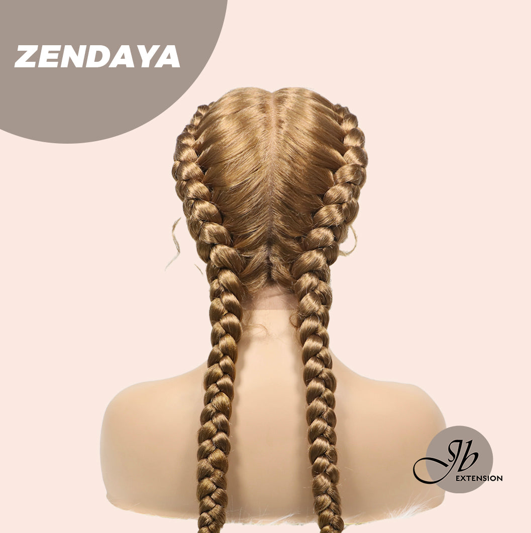Get this look with JBextension 40" Lace Front Box Braided Wigs with Baby Hair - Zendaya
