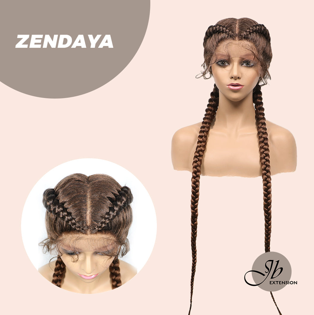 Get this look with JBextension 40" Lace Front Box Braided Wigs with Baby Hair - Zendaya