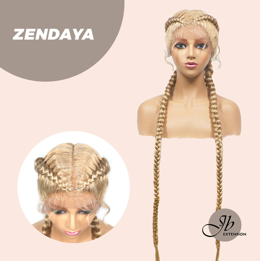 Get this look with JBextension 40" Lace Front Box Braided Wigs with Baby Hair - Zendaya