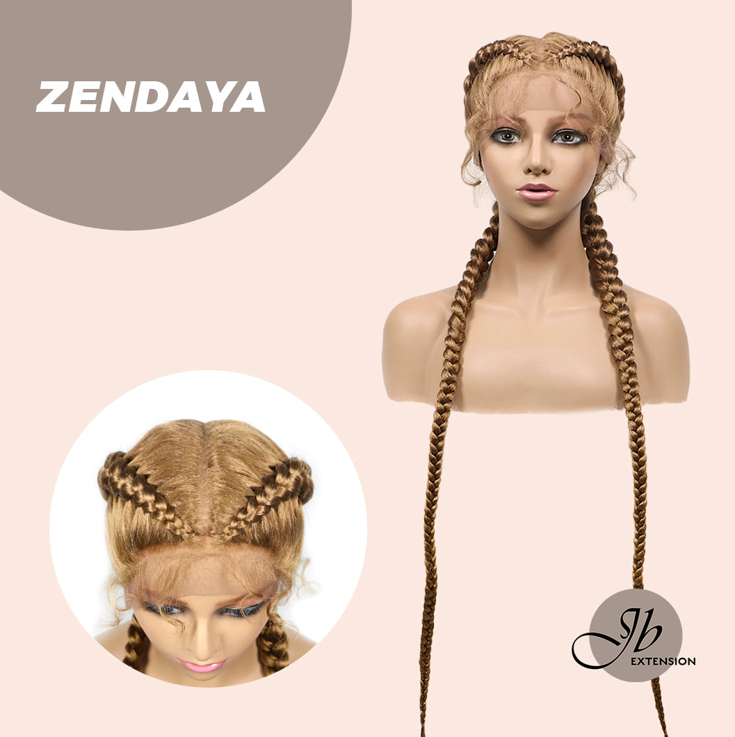 Get this look with JBextension 40" Lace Front Box Braided Wigs with Baby Hair - Zendaya