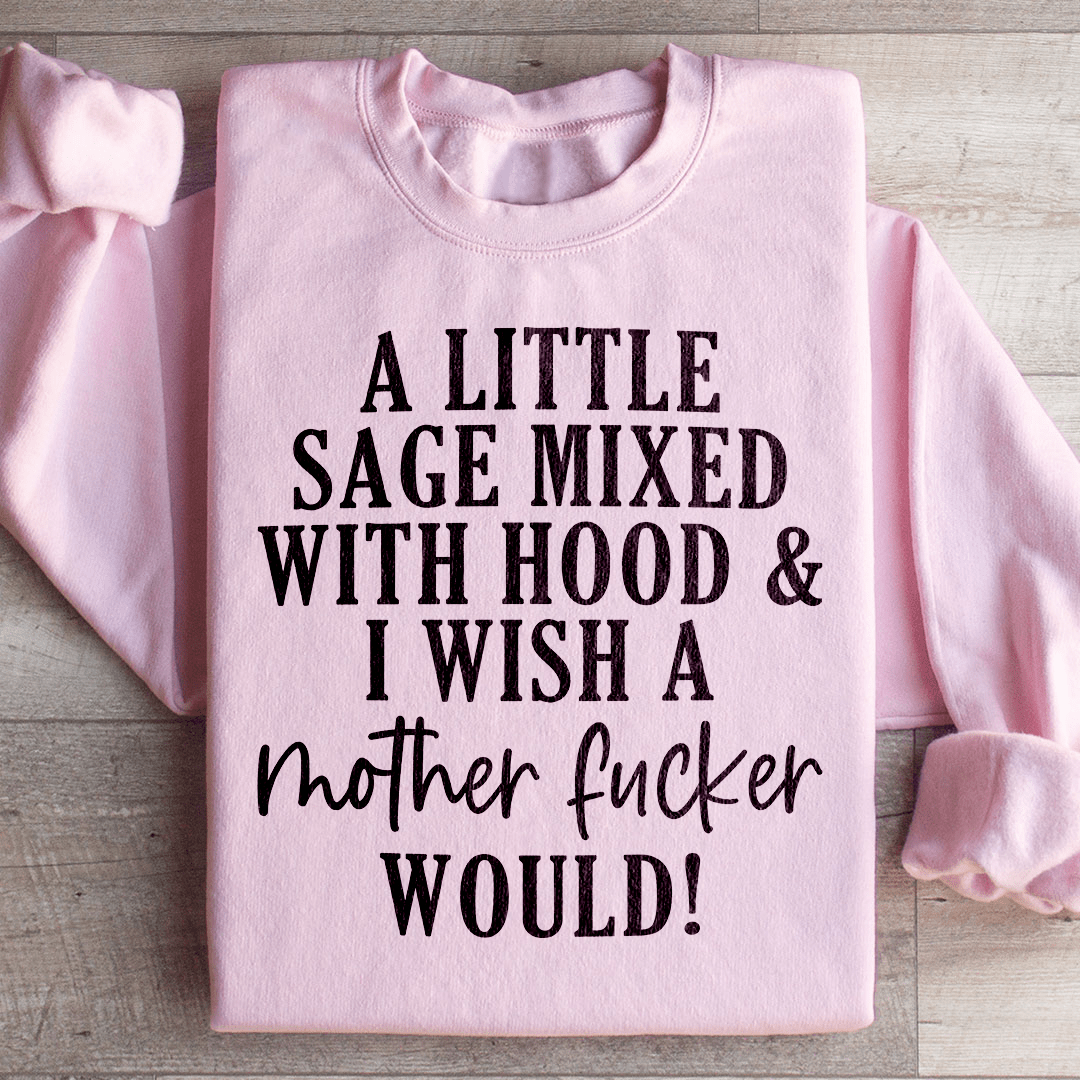 A Little Sage Mixed With Hood Sweatshirt - Concordia Style Boutique