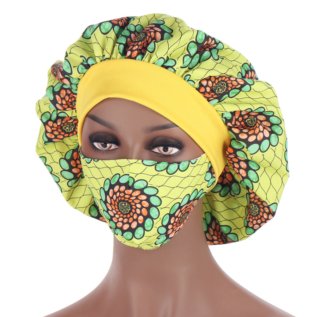Hijab Hat African Pattern Multicolor Sleeping Fashion - Premium hair covering from erDouckan - Just $18.67! Shop now at Concordia Style Boutique
