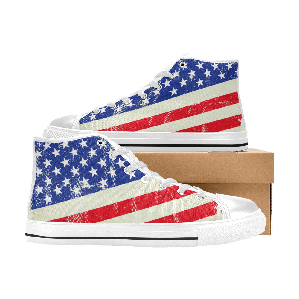 Aquila High Top Canvas Men's Shoes - "Americana" - Premium Canvas Men's Shoes from Concordia Style Boutique - Just $50.80! Shop now at Concordia Style Boutique