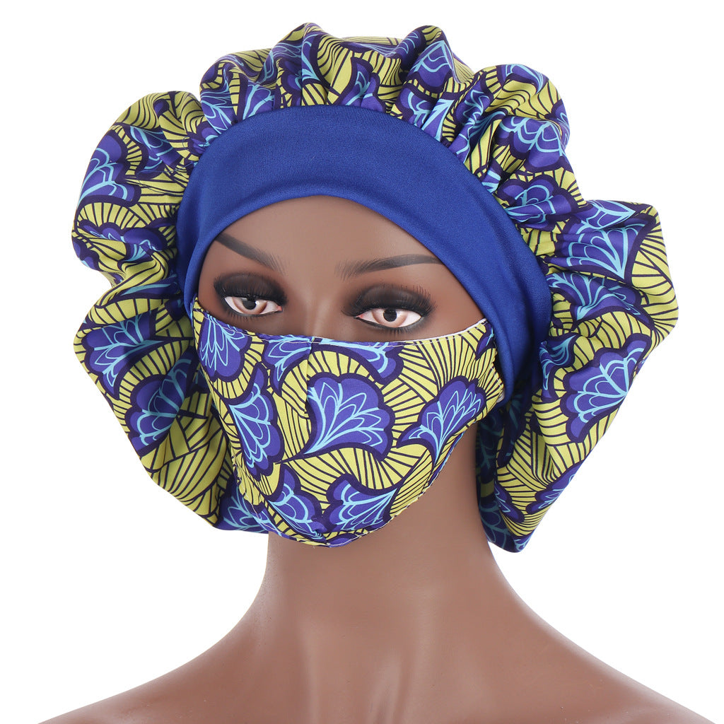 Hijab Hat African Pattern Multicolor Sleeping Fashion - Premium hair covering from erDouckan - Just $18.67! Shop now at Concordia Style Boutique