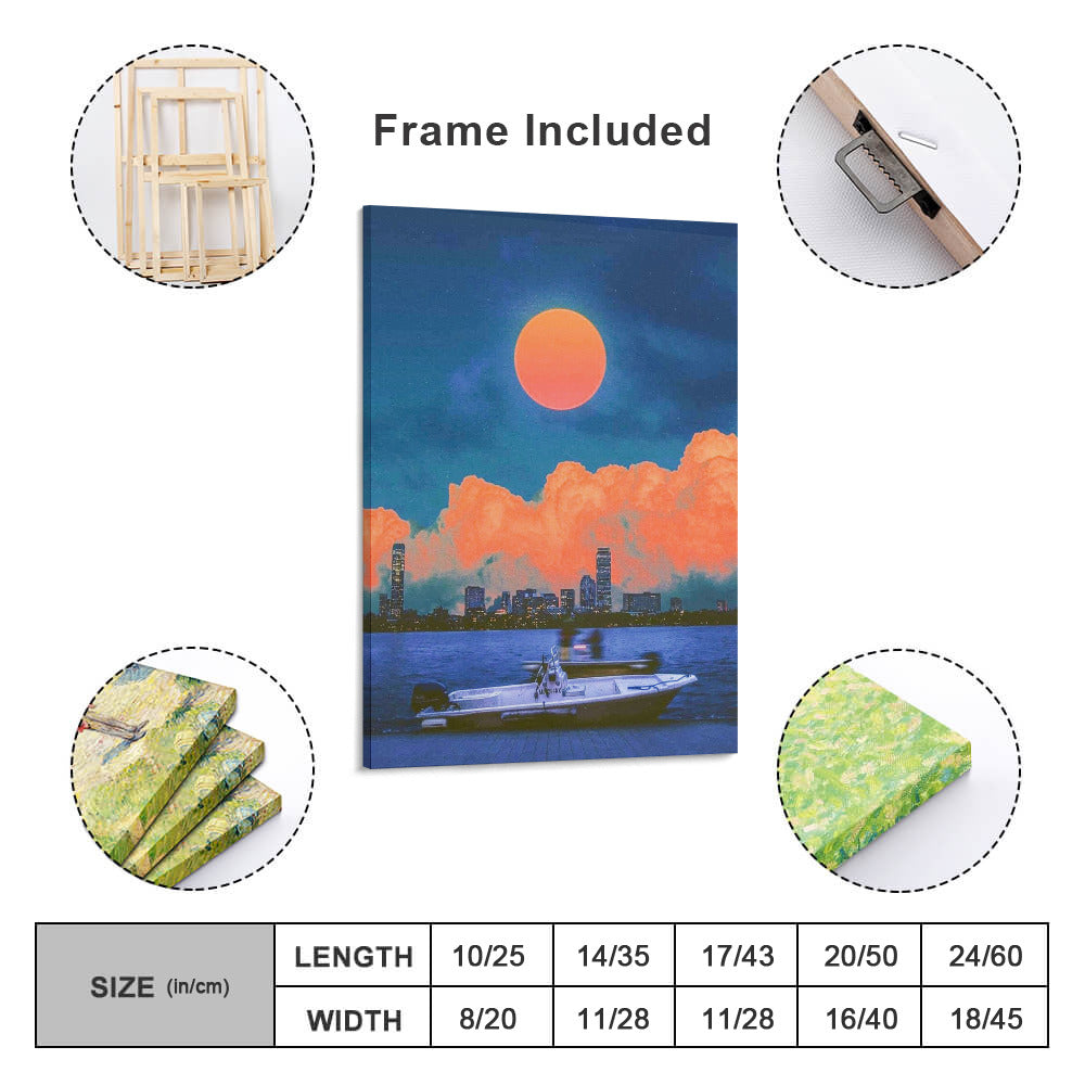 Canvas Print Multiple sizes Unframed & Framed (Vertical) -" Boat Ride" - Premium Artwork from Concordia Style Boutique - Just $55.98! Shop now at Concordia Style Boutique