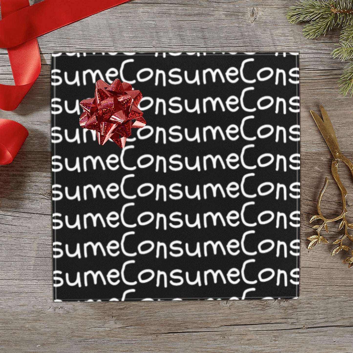 "Consume" - Wrapping Paper - Gift Wrapping Paper 58"x 23" (1 Roll) - Premium Gift Wrapping Paper 58"x 23" (1 Roll) from Concordia Style Boutique - Just $23.91! Shop now at Concordia Style Boutique