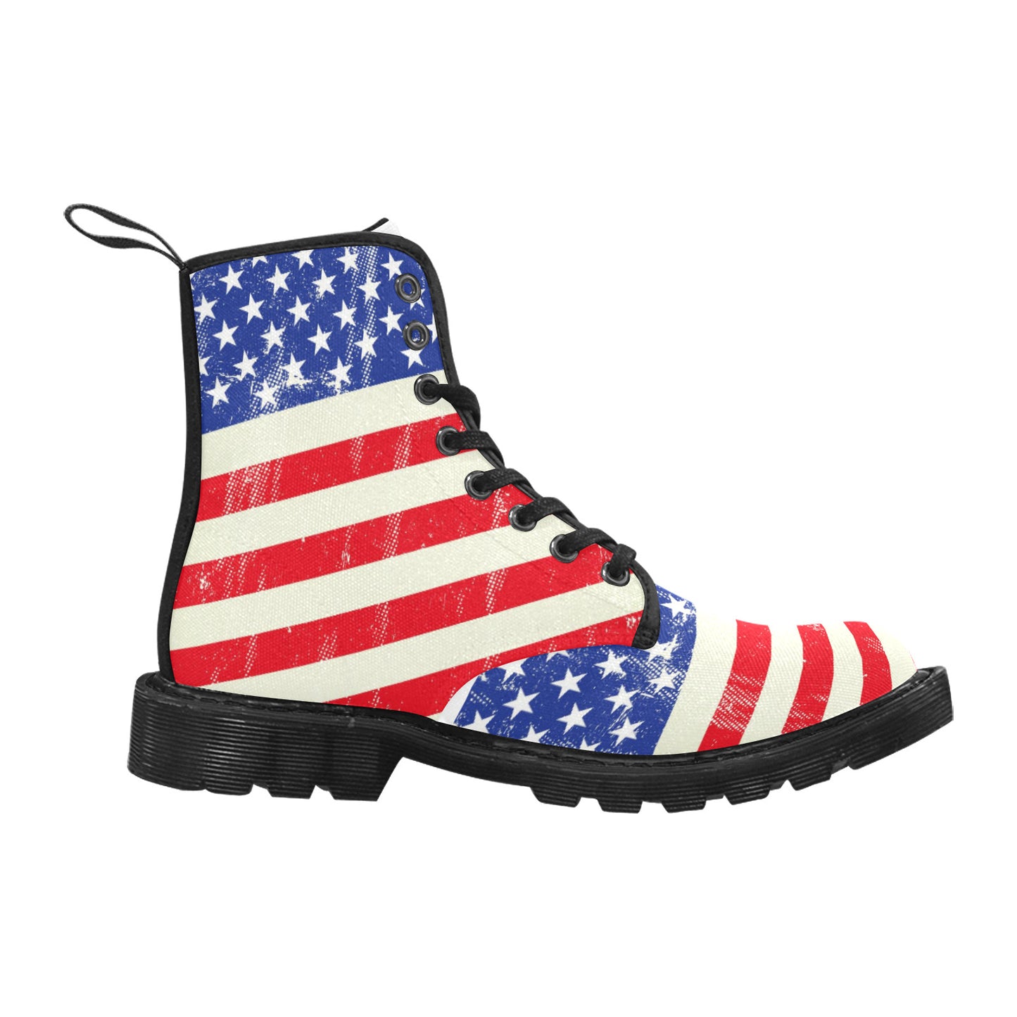 Men's Lace Up Canvas Boots - "Americana" - Premium Canvas Boots from Concordia Style Boutique - Just $81.90! Shop now at Concordia Style Boutique