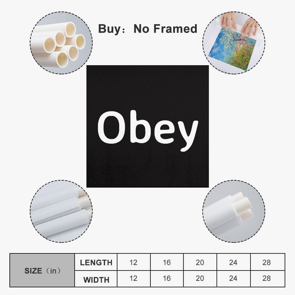Square Unframed Canvas Prints - Obey - Concordia Style Boutique