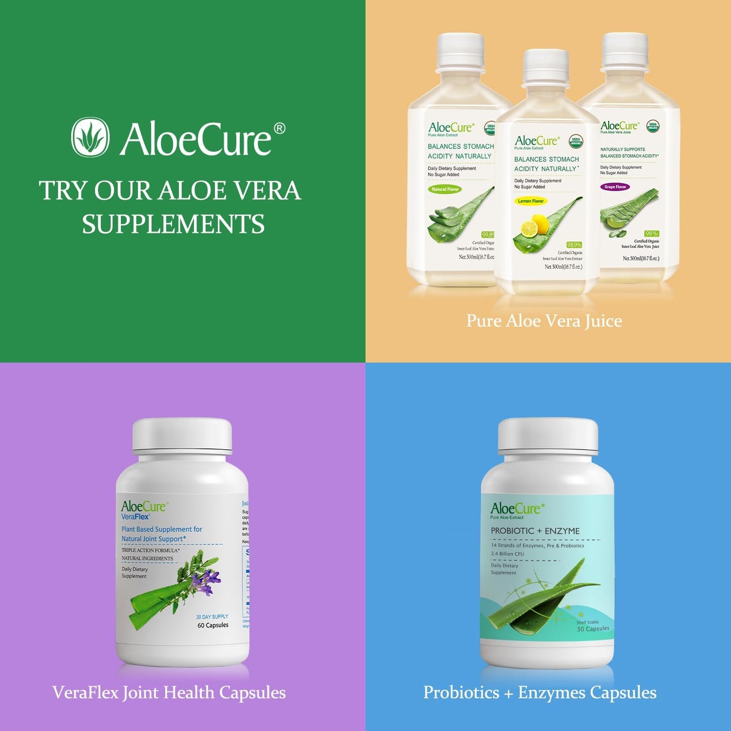 AloeCure Advanced Formula Aloe Capsules - Concordia Style Boutique