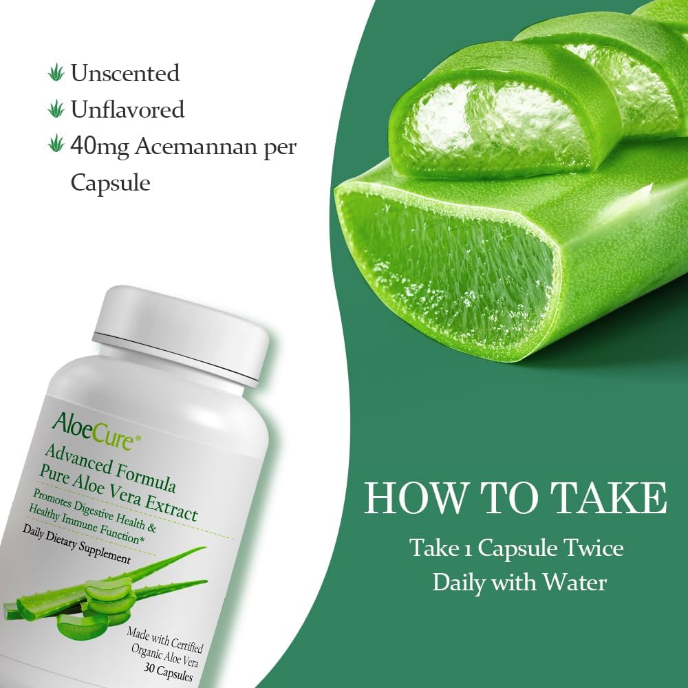 AloeCure Advanced Formula Capsules - 30 caps - Travel Size - Concordia Style Boutique