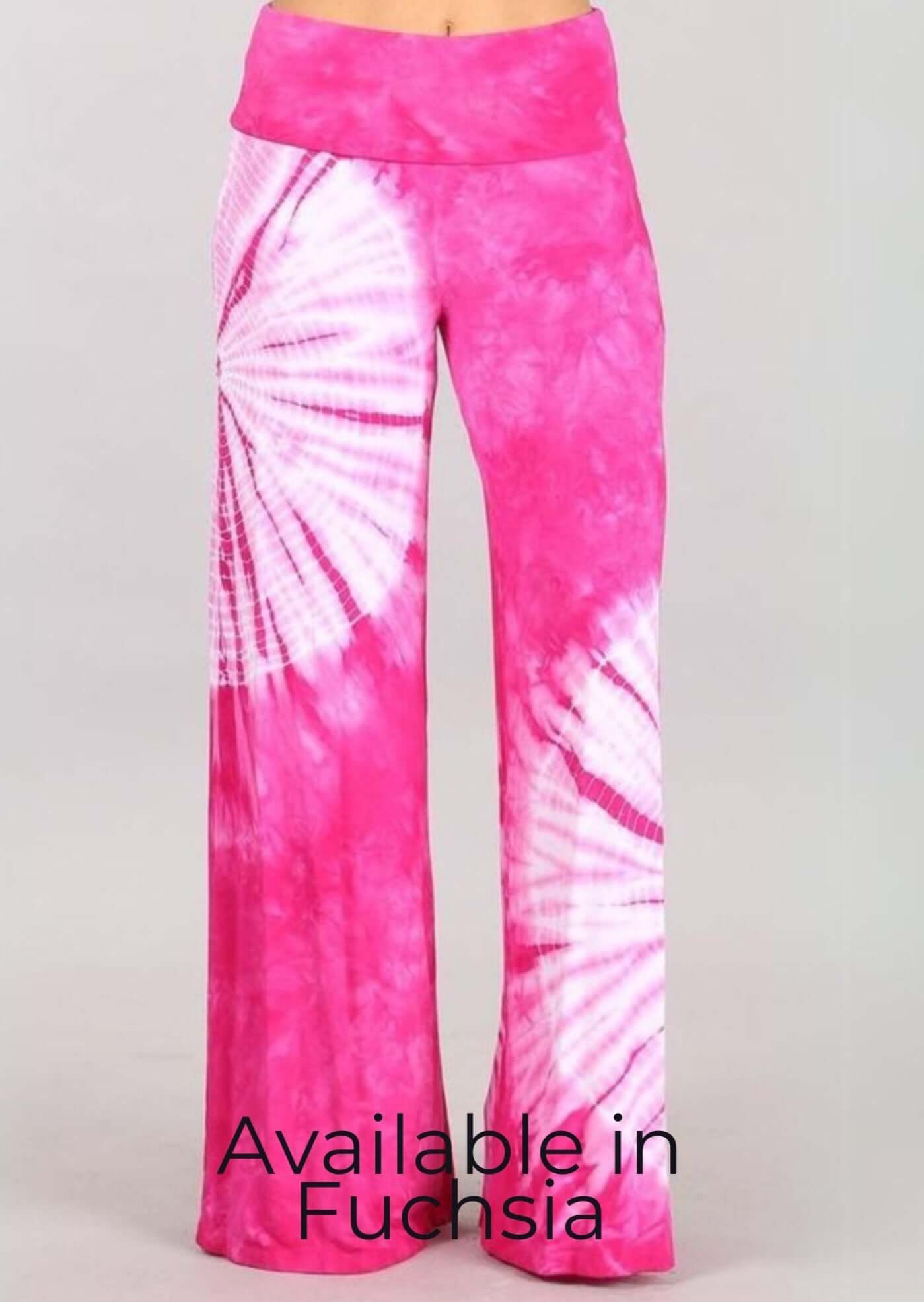 Nautical Navy Tie Dye Palazzo Pants Made in USA - Concordia Style Boutique