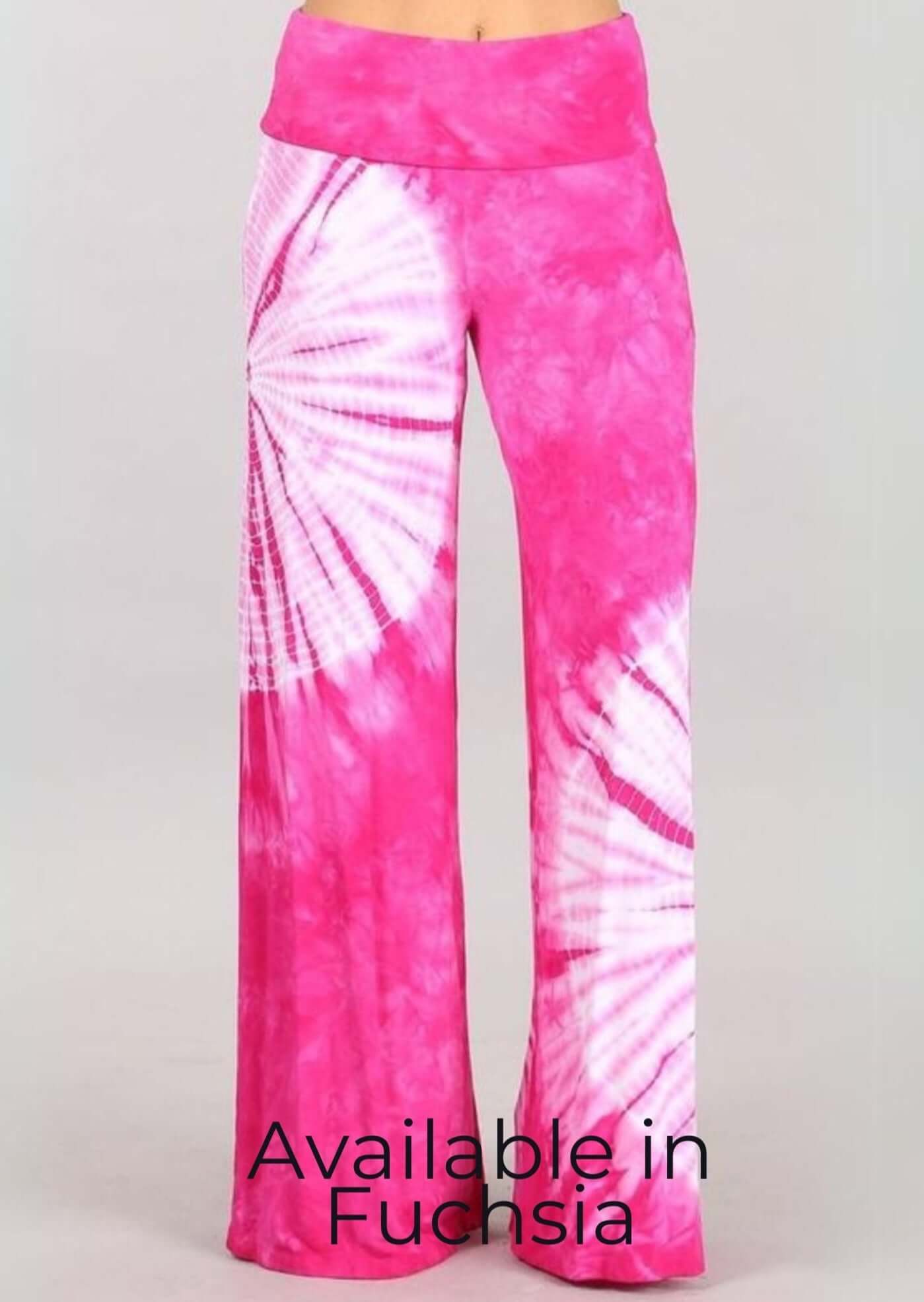 Groovy Grey Tie Dye Palazzo Pants Made in USA - Concordia Style Boutique