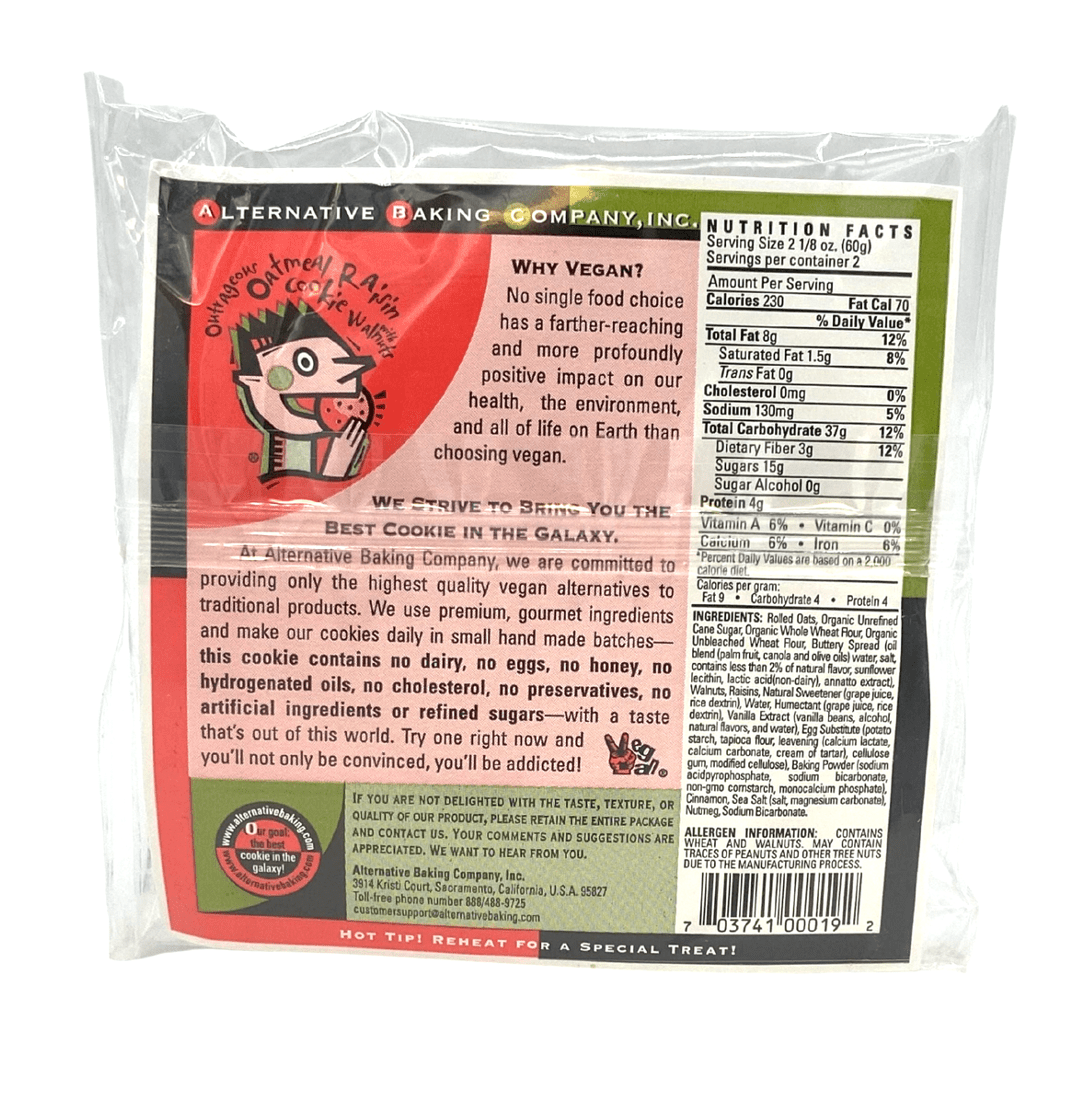 Cookies, Vegan, 4.25 oz - Concordia Style Boutique