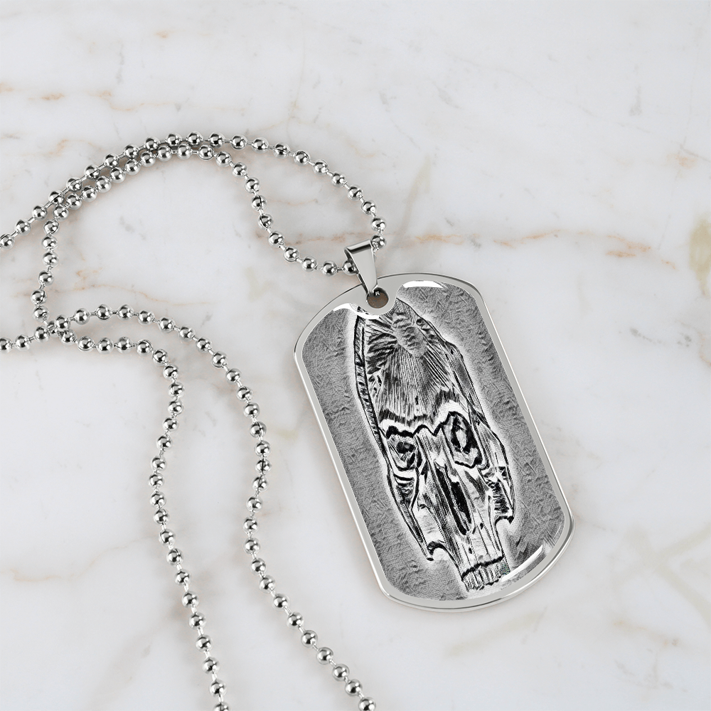 Dog Tag Necklace - "The Skull" - Premium Dog Tag Necklace from Concordia Style Boutique - Just $26.56! Shop now at Concordia Style Boutique