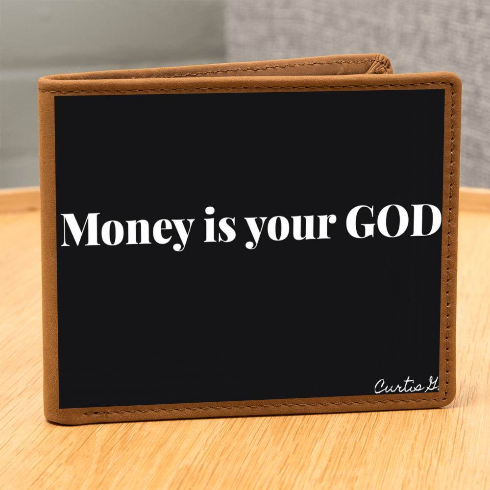 Money Is Your God - Graphic Leather Wallet - Concordia Style Boutique