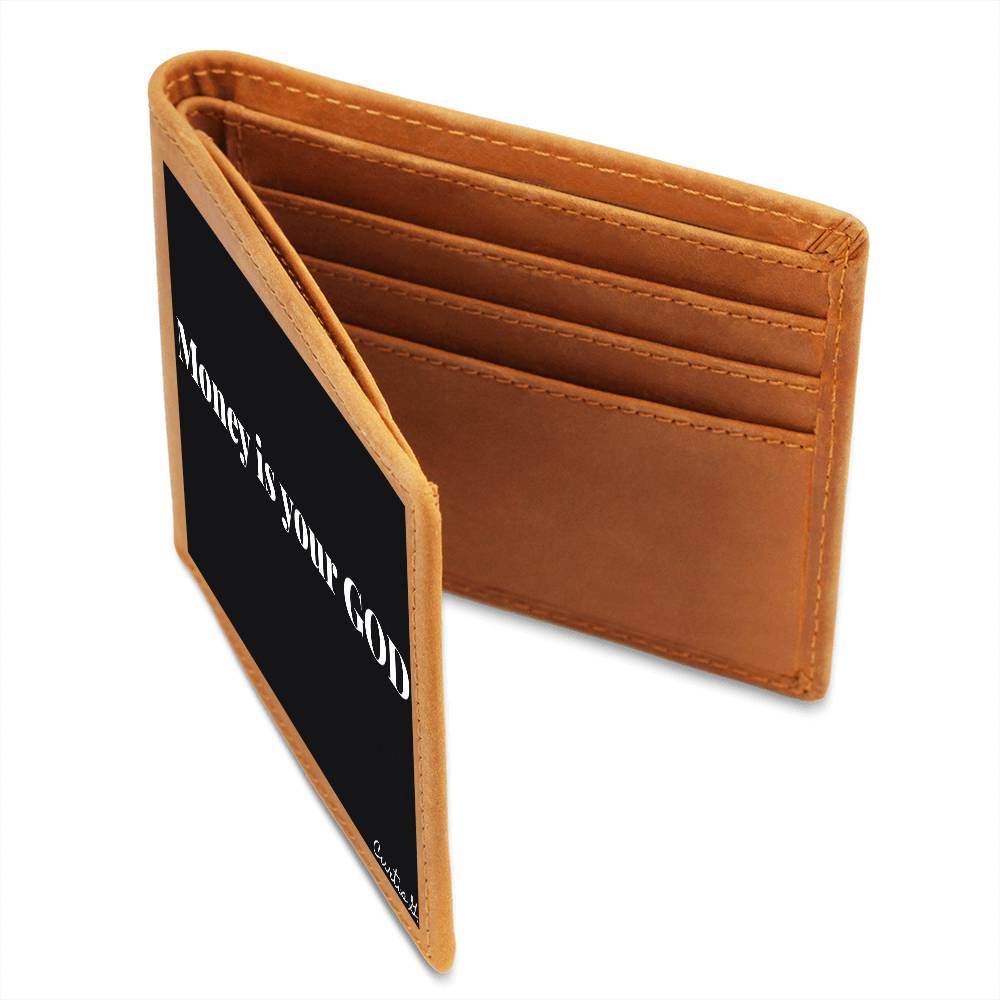 Money Is Your God - Graphic Leather Wallet - Concordia Style Boutique