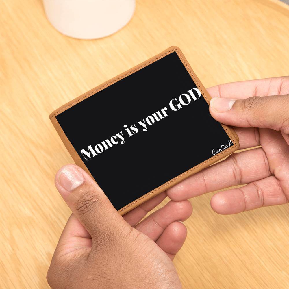 Money Is Your God - Graphic Leather Wallet - Concordia Style Boutique