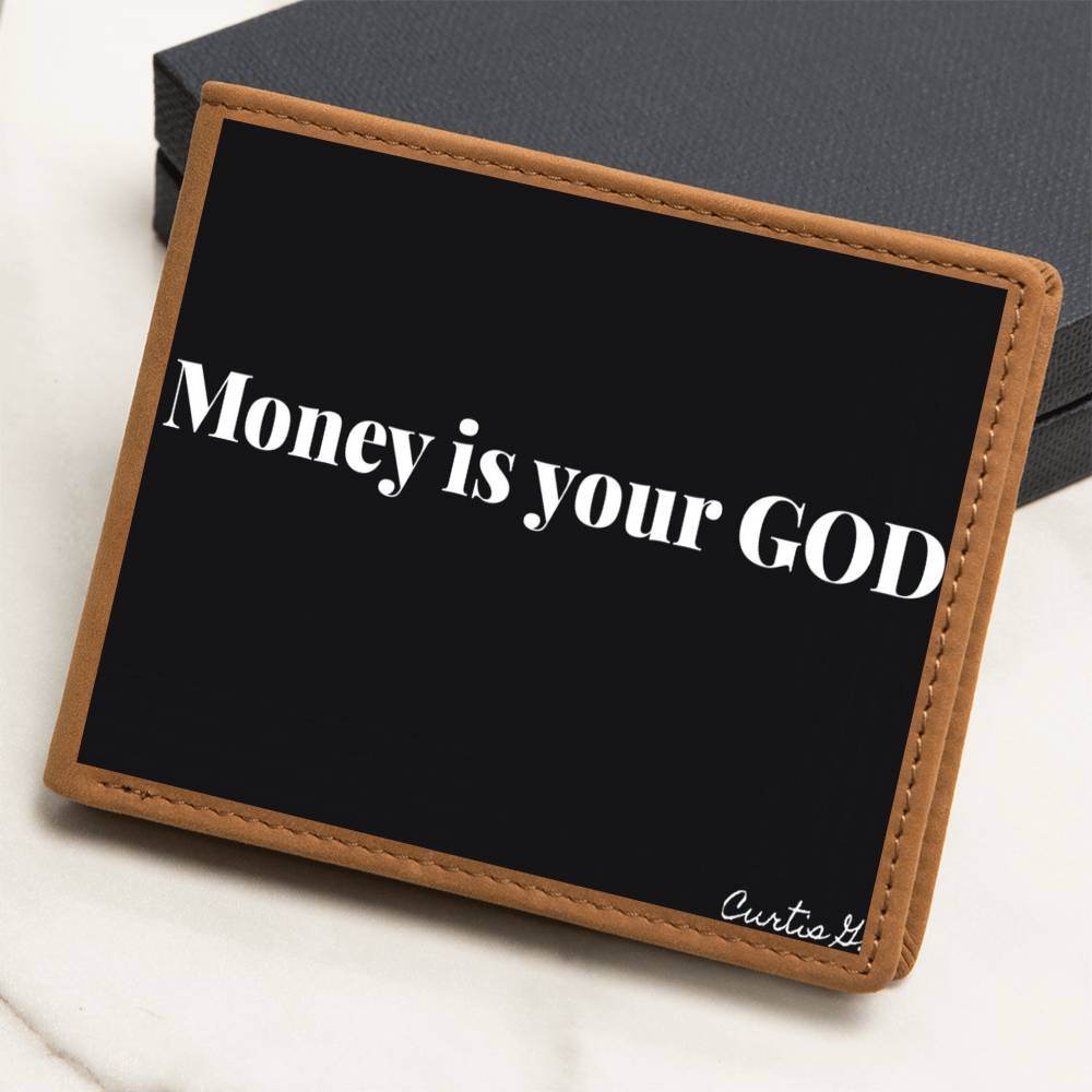 Money Is Your God - Graphic Leather Wallet - Concordia Style Boutique