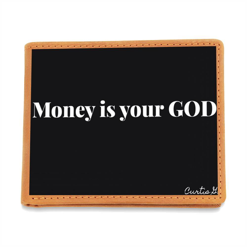 Money Is Your God - Graphic Leather Wallet - Concordia Style Boutique