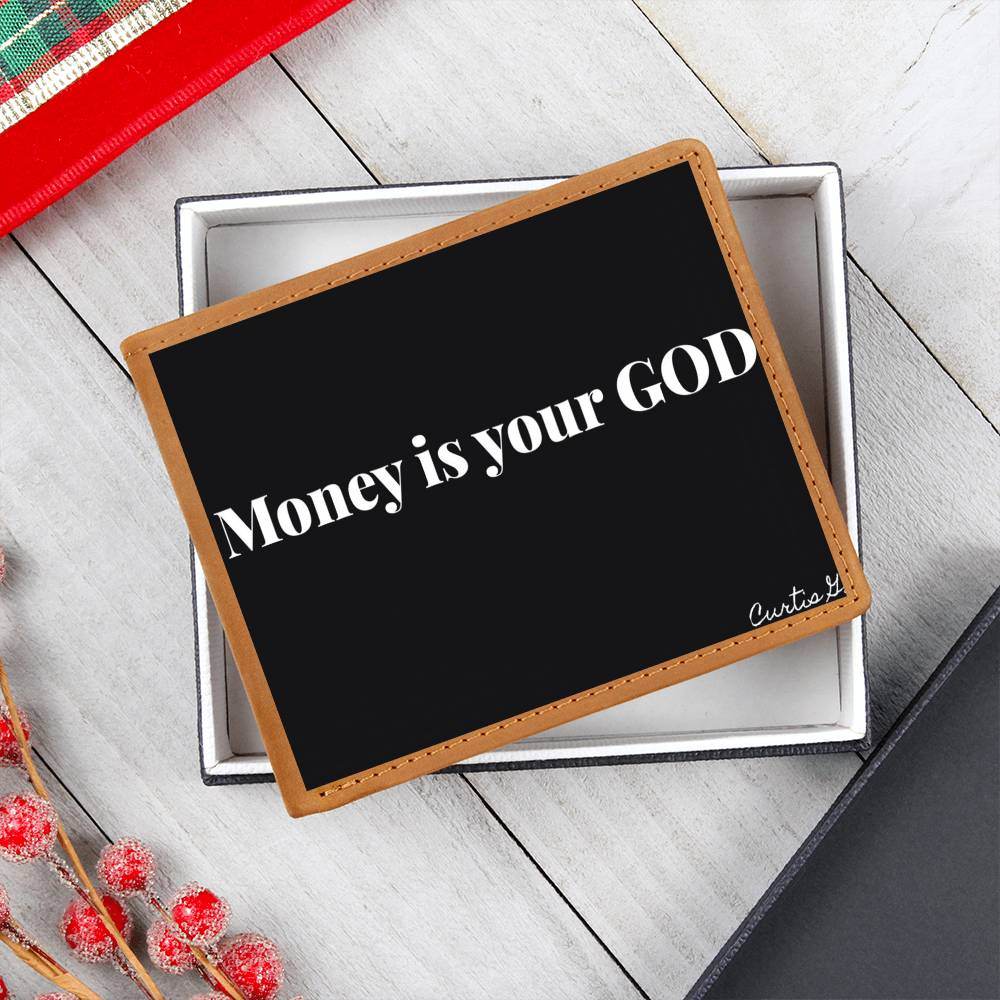 Money Is Your God - Graphic Leather Wallet - Concordia Style Boutique