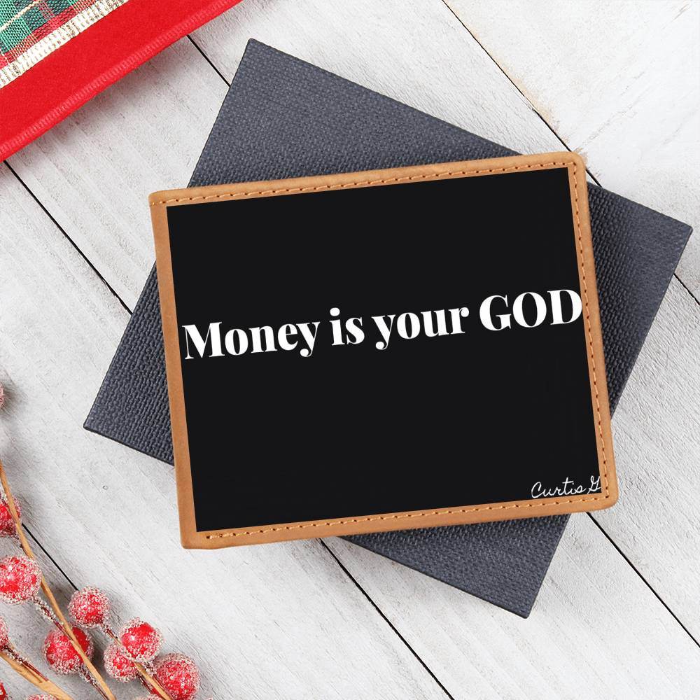 Money Is Your God - Graphic Leather Wallet - Concordia Style Boutique