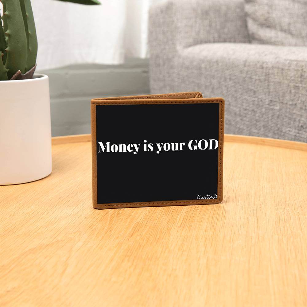 Money Is Your God - Graphic Leather Wallet - Concordia Style Boutique