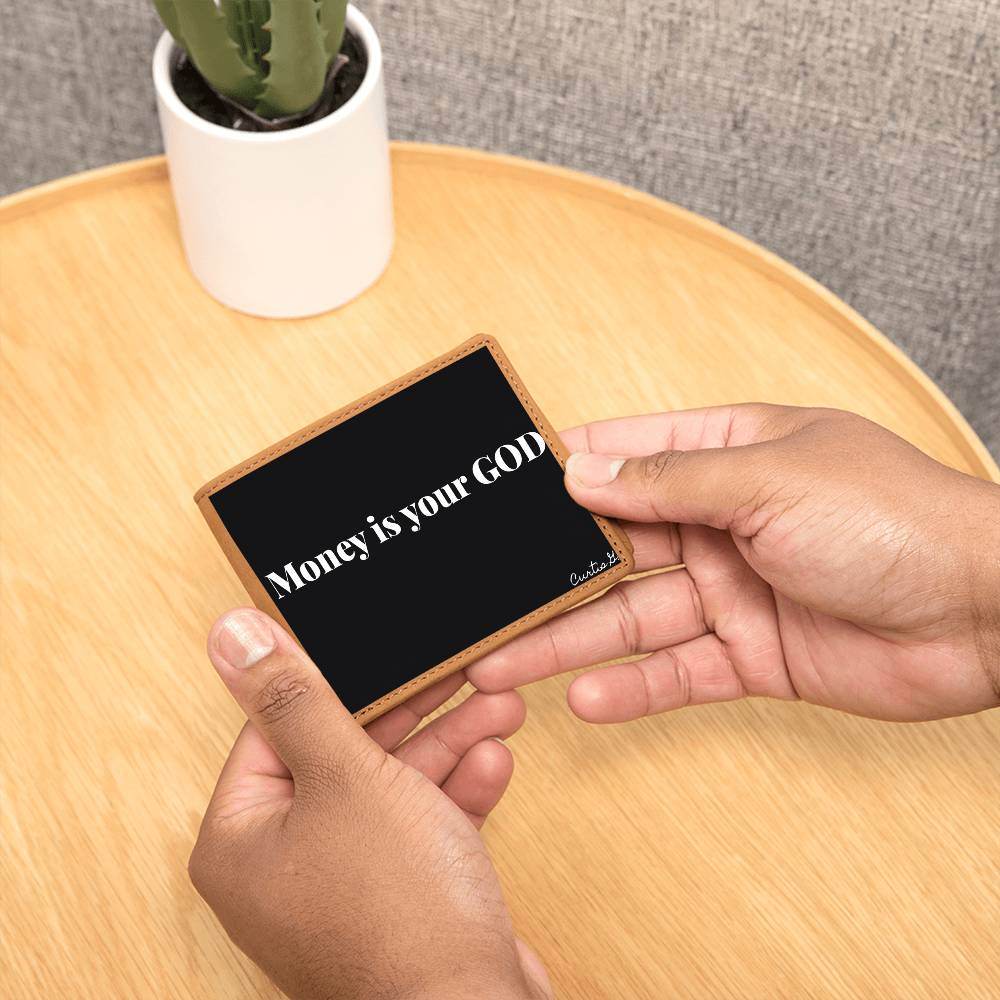 Money Is Your God - Graphic Leather Wallet - Concordia Style Boutique