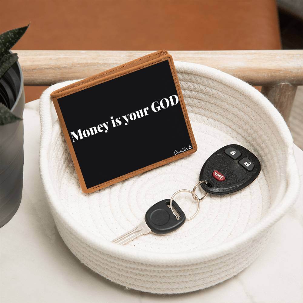 Money Is Your God - Graphic Leather Wallet - Concordia Style Boutique
