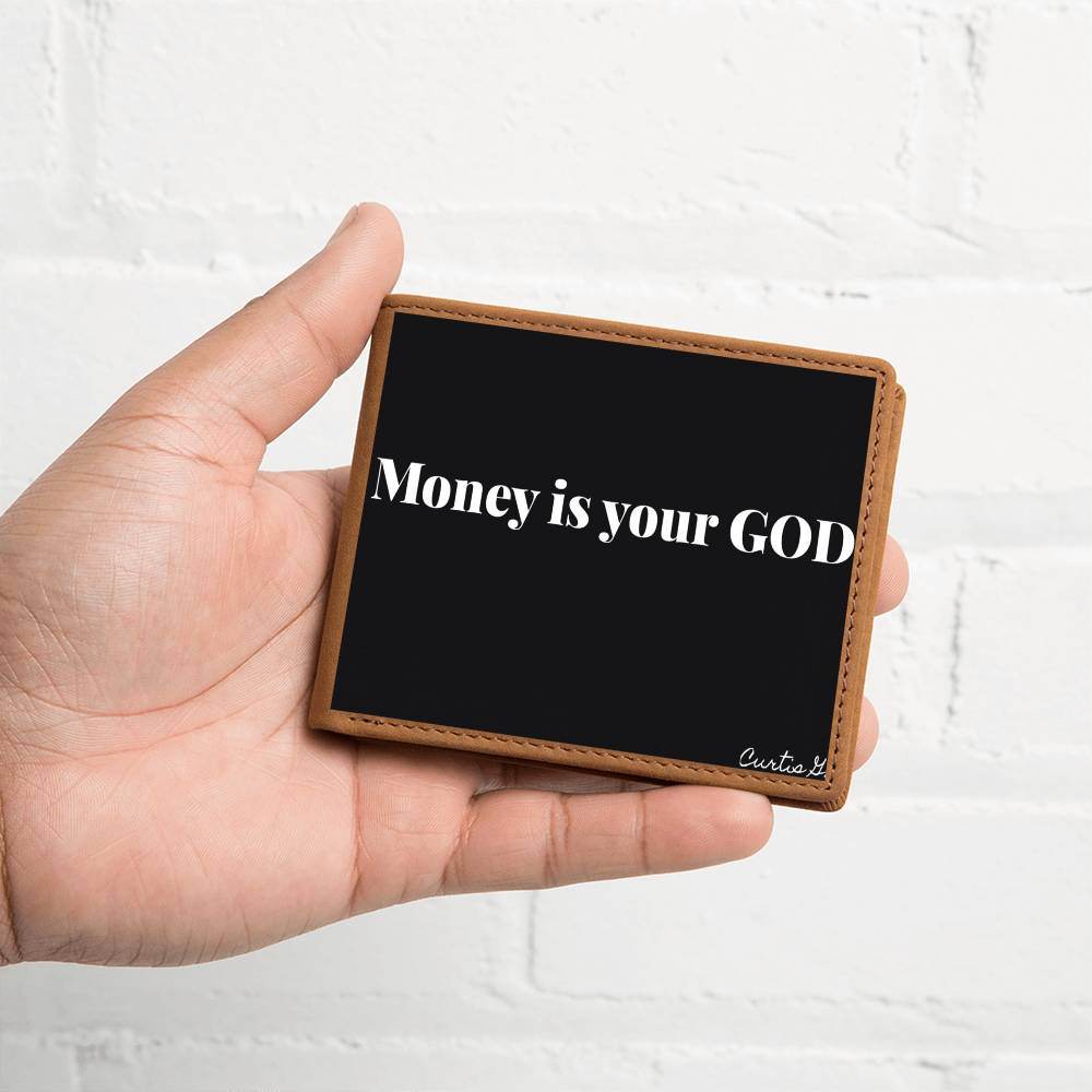 Money Is Your God - Graphic Leather Wallet - Concordia Style Boutique