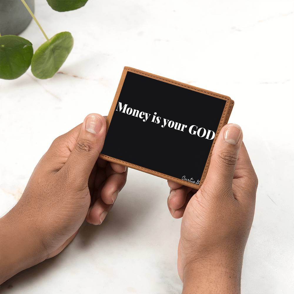 Money Is Your God - Graphic Leather Wallet - Concordia Style Boutique