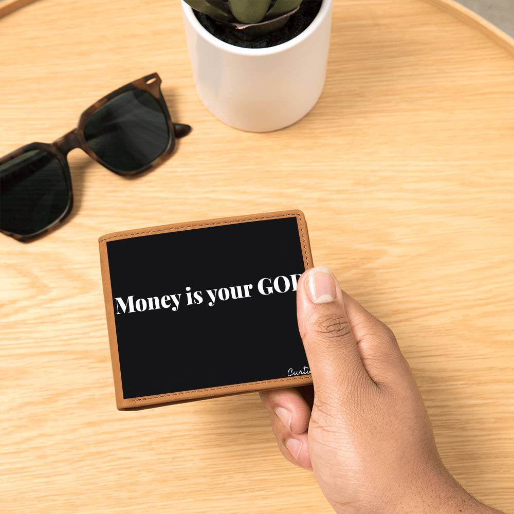 Money Is Your God - Graphic Leather Wallet - Concordia Style Boutique